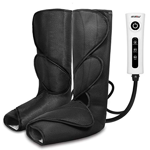 CINCOM Leg Massager for Foot Calf Air Compression Leg Wraps with Portable Handheld Controller