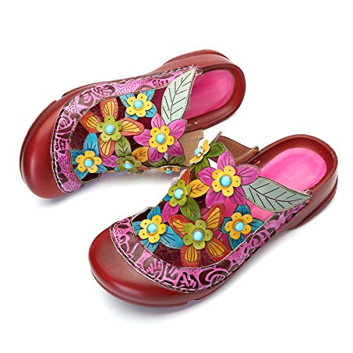 Gracosy Women Leather Sandals