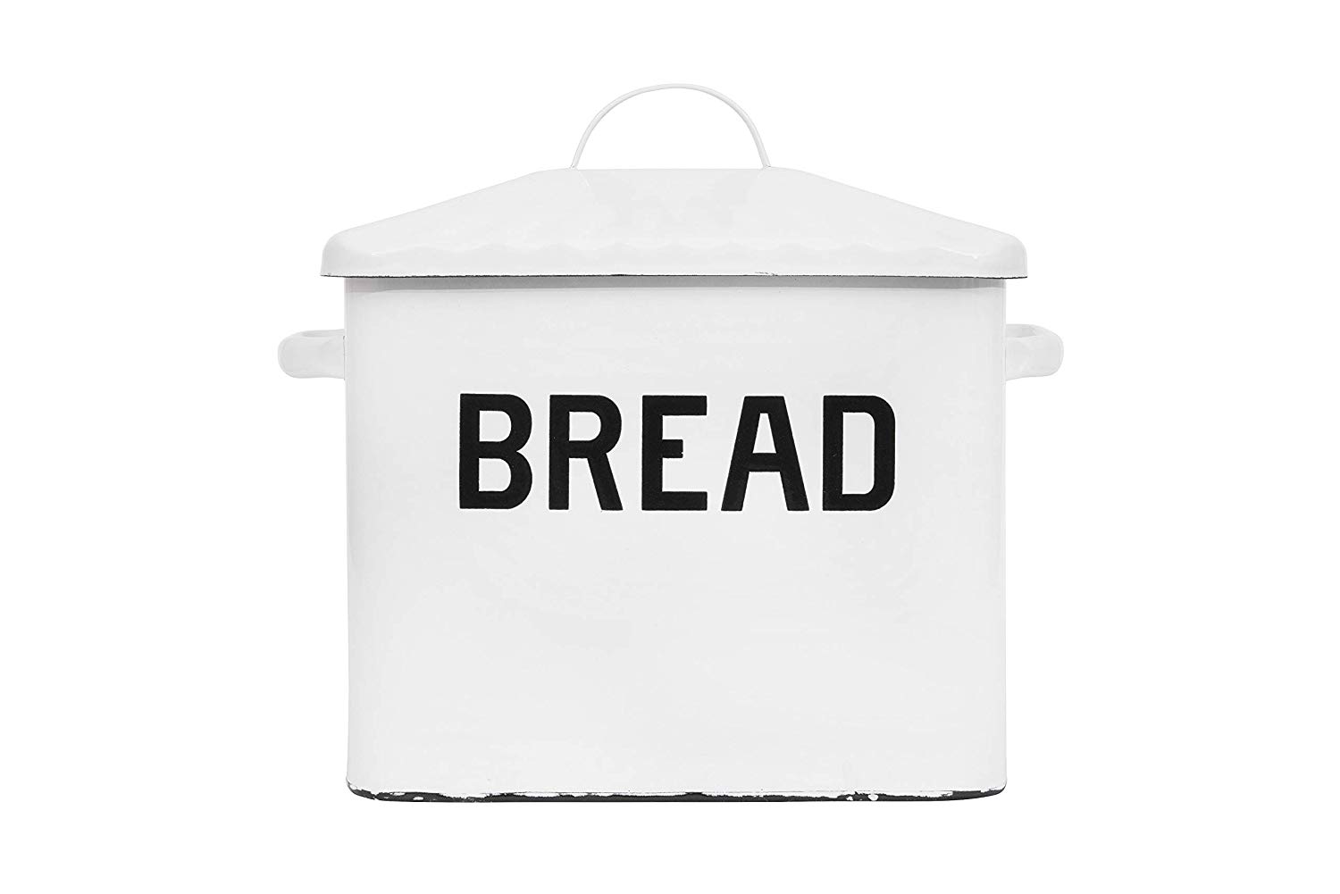 Creative Co-op Enameled Metal Distressed Bread Box Creative Co-op Enameled Metal Distressed Bread Box