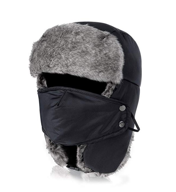 Vbiger Trapper Hat with Ear Flaps Nylon Windproof Winter Warm Hunting Hats 