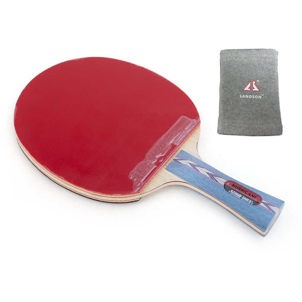Dhs Hurricane-ii Tournament Ping Pong Paddle, Table Tennis Racket - Shakehand With a Kamts Wrist Guard.