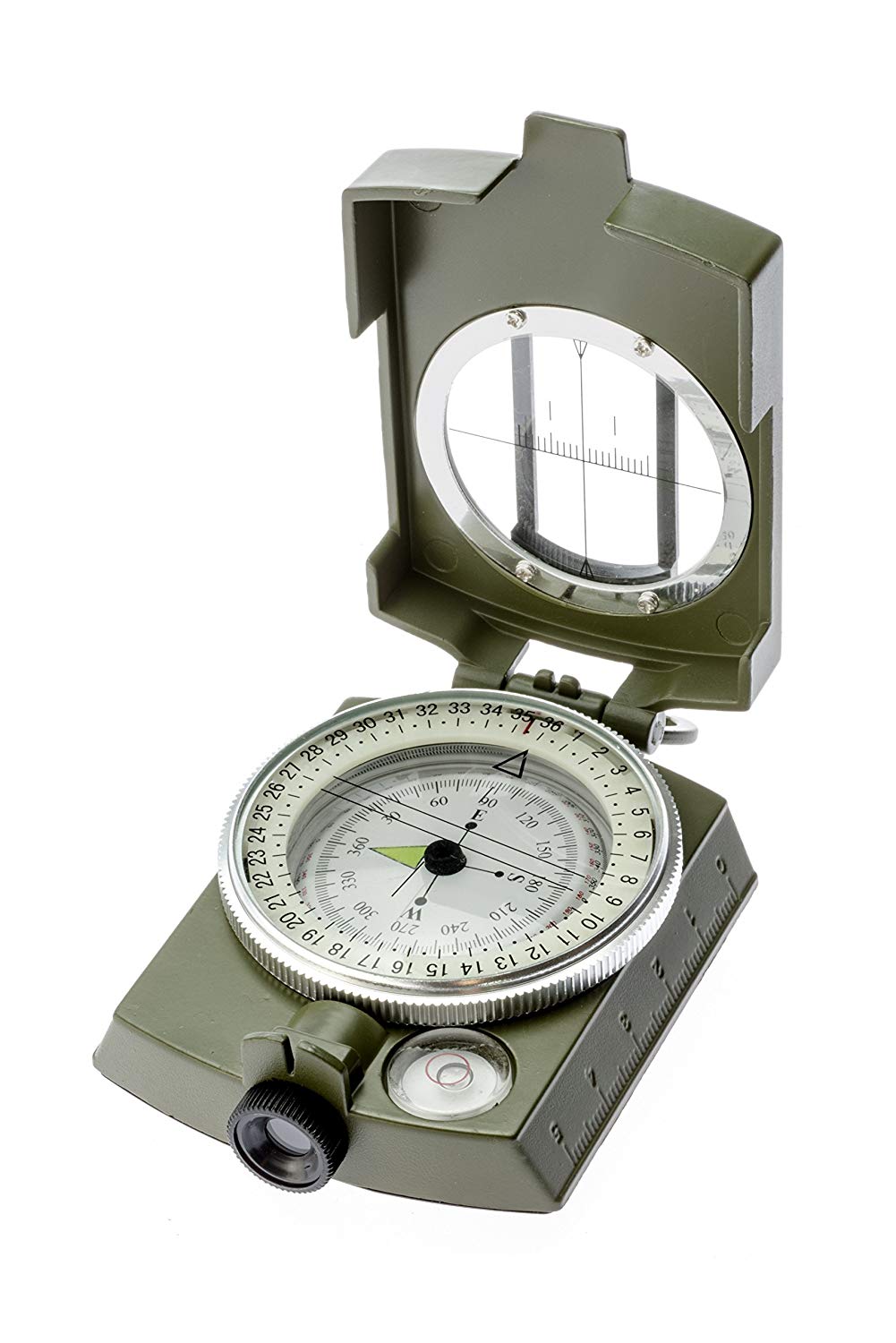 SE CC4580 Military Lensatic and Prismatic Sighting Survival Emergency Compass with Pouch
