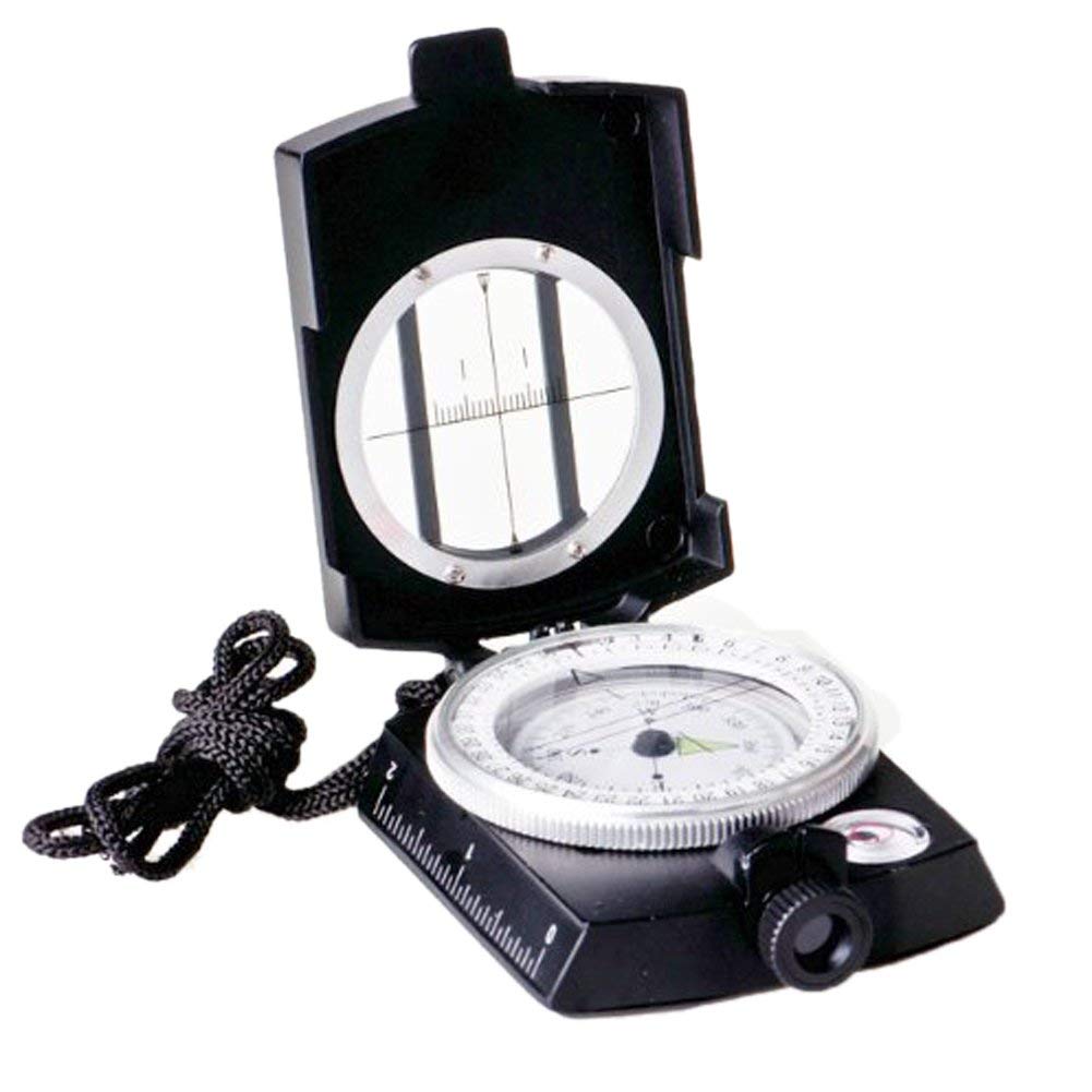 Ueasy Military Compass, Prismatic Sighting Compass - Magnetic Waterproof Hand Held Professional Compass for Boy Scouts Hunting Camping Sailing Navigation Hiking