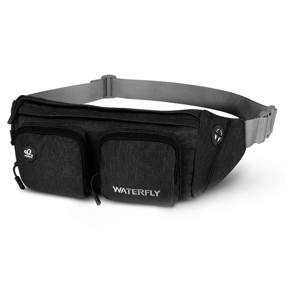 Water flies Fanny Pack, Large Size Waist Bag Hip Pack for Men Women Travel, or Running Walking