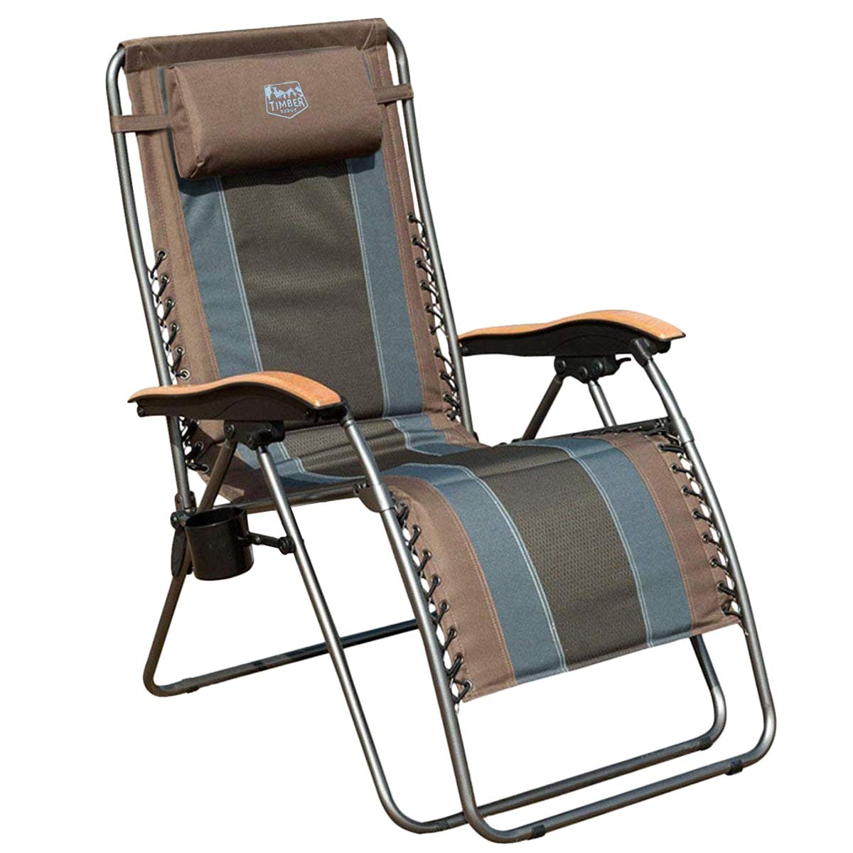 Timber Ridge Zero Gravity Locking Patio Outdoor Lounger Chair 