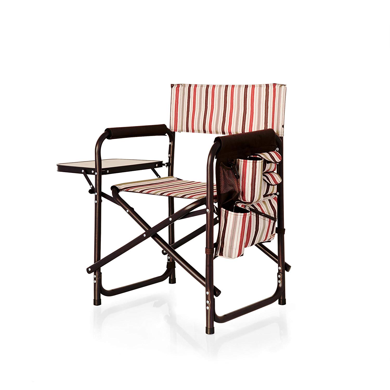 Oniva - a Picnic Time Brand Portable Folding Sports Chair, Moka.