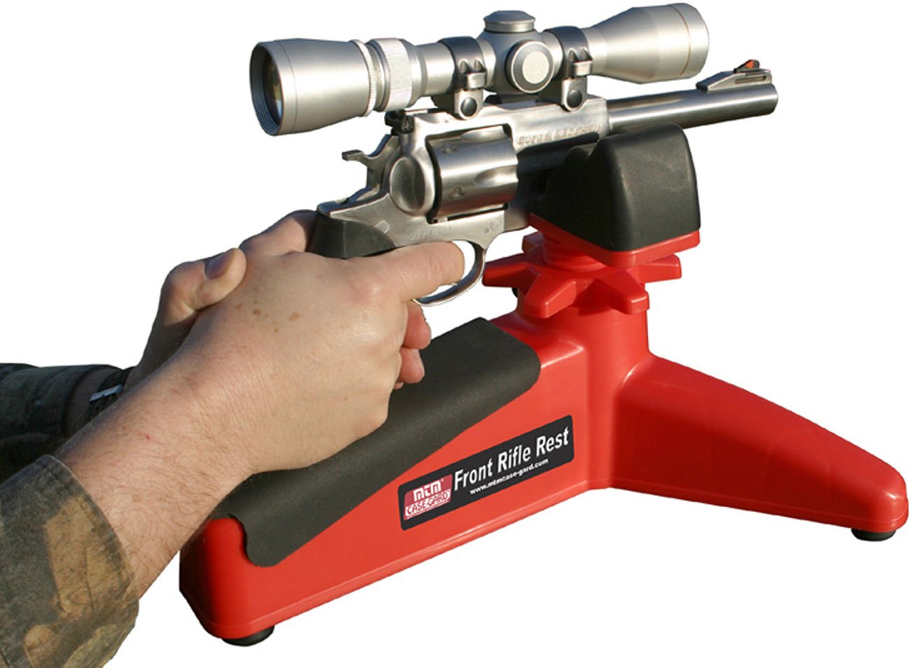 Mtm Case-gard Front Rifle Rest & Handgun Pistol Rest, Red.