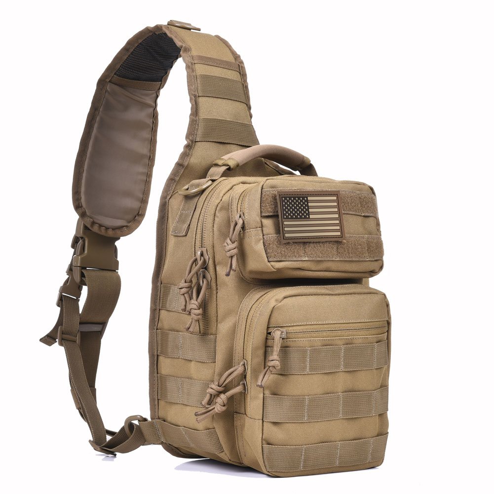 REEBOW Tactical Sling Bag Pack Military Sling Backpack 