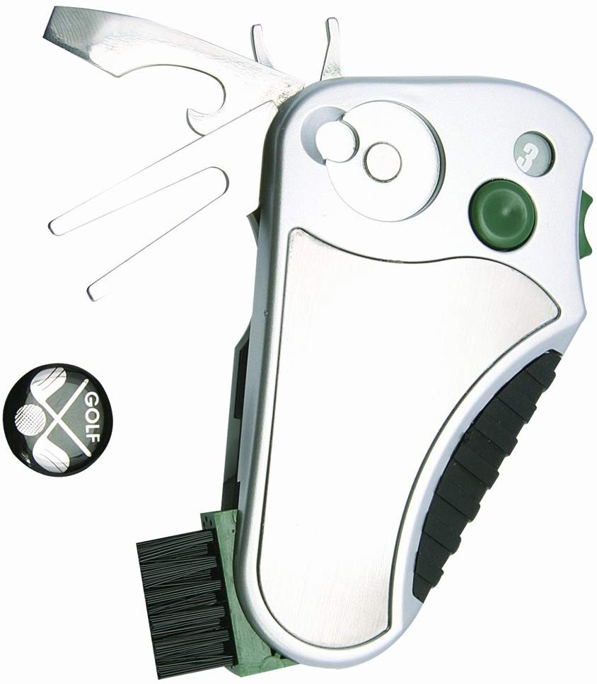 Delk 40041 Golf Buddy All-In-One Golf Tool, Silver