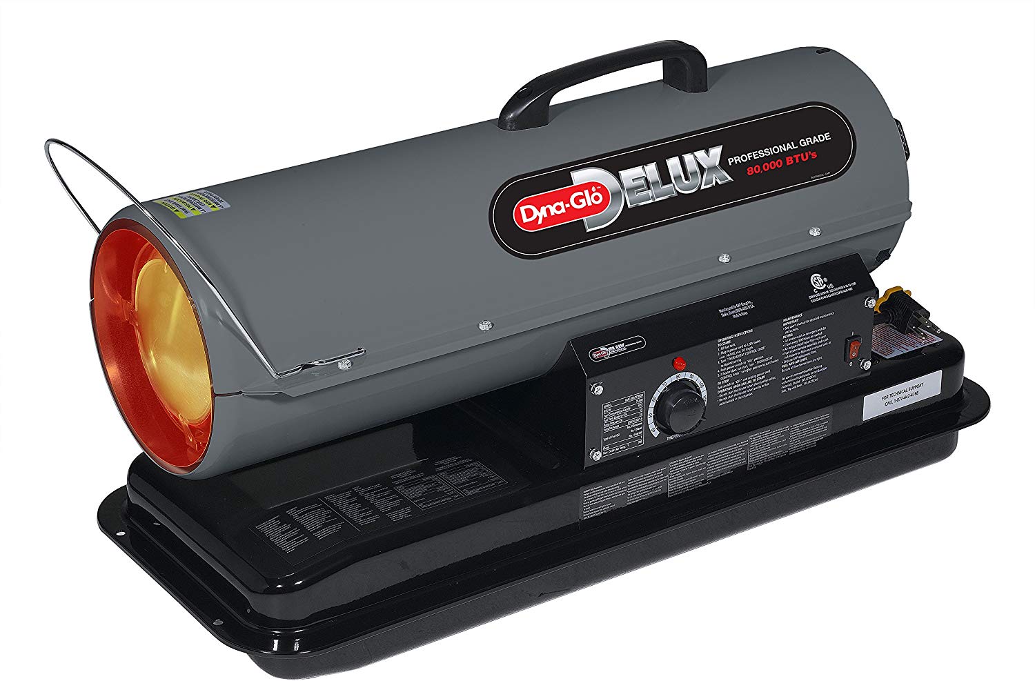 Dyna-Glo Delux KFA80DGD Kerosene, 80K BTU Forced-air Heater, 80,000