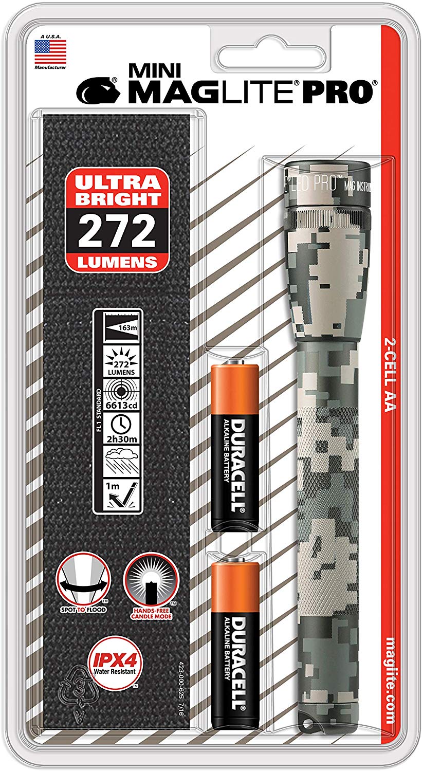 Maglite Mini PRO LED 2-Cell AA Flashlight Universal Camo Pattern.