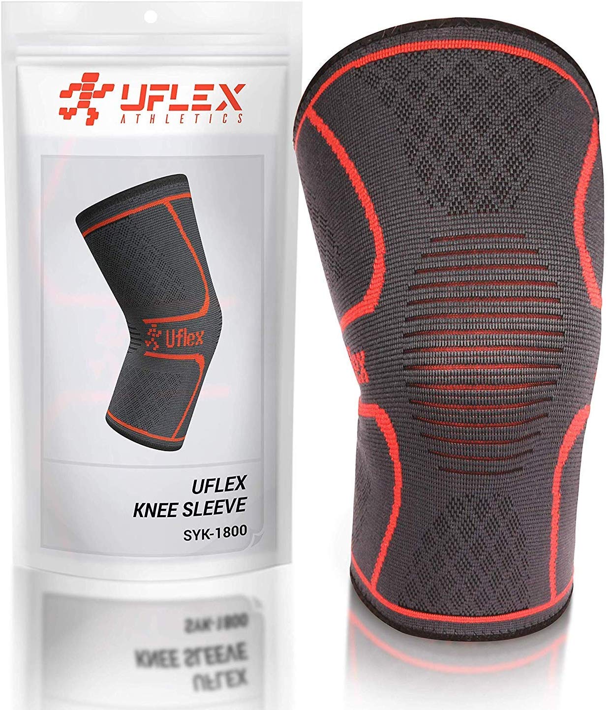 UFlex Athletics Knee Compression Sleeve Support for Running