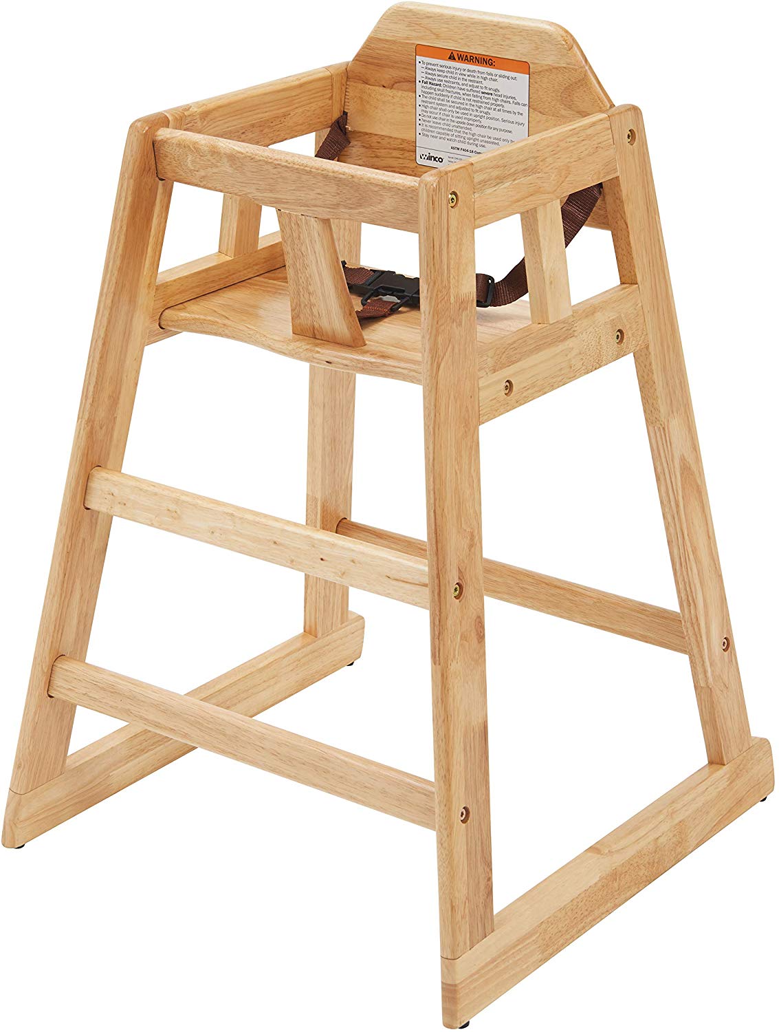 Winco CHH-101 Unassembled Wooden High Chair, Natural
