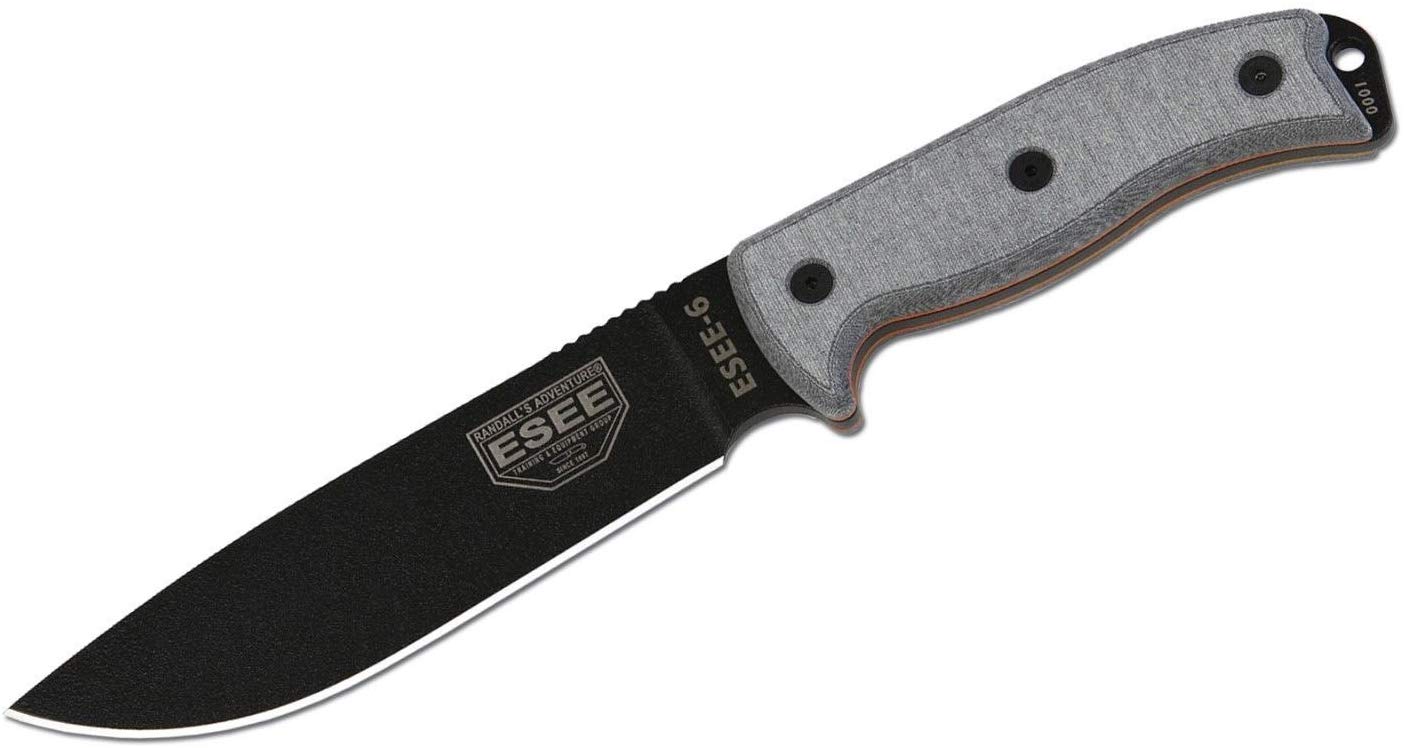 ESEE Knives 6P Fixed Blade Knife w/Molded Polymer Sheath. ESEE Knives 6P Fixed Blade Knife w/Molded Polymer Sheath.