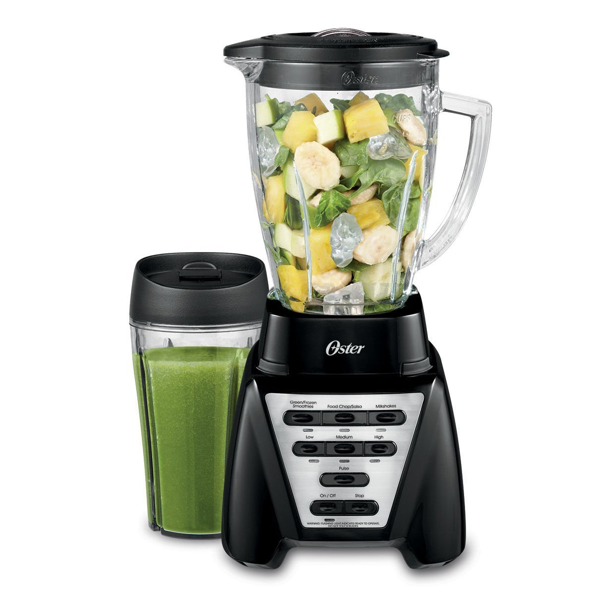 Oster Pro 1200 Plus Smoothie Cup - Black - Glass Jar Blstmb-bbg-000