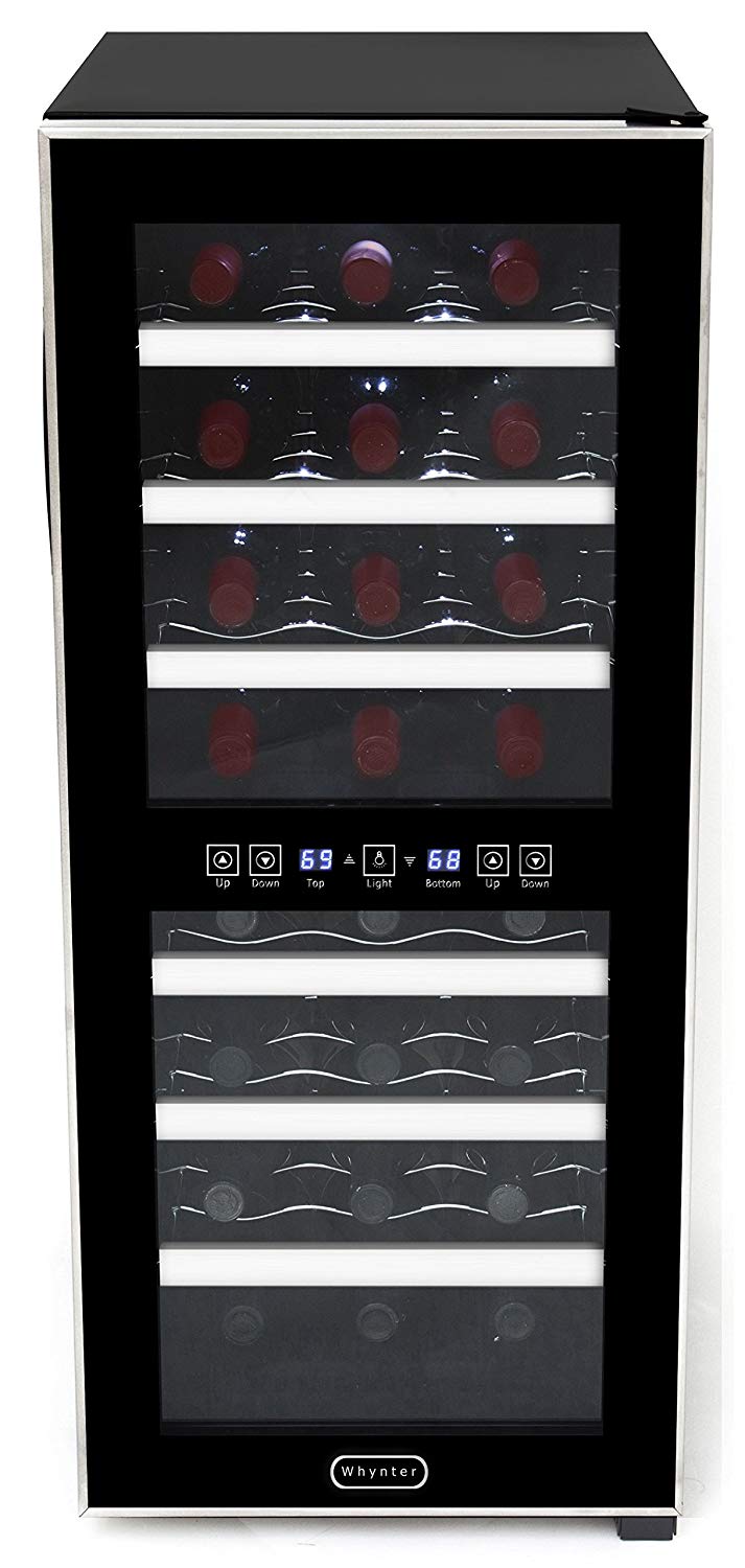 Whynter 24 Bottle Dual Zone Touch Control Wine Cooler Whynter 24 Bottle Dual Zone Touch Control Wine Cooler