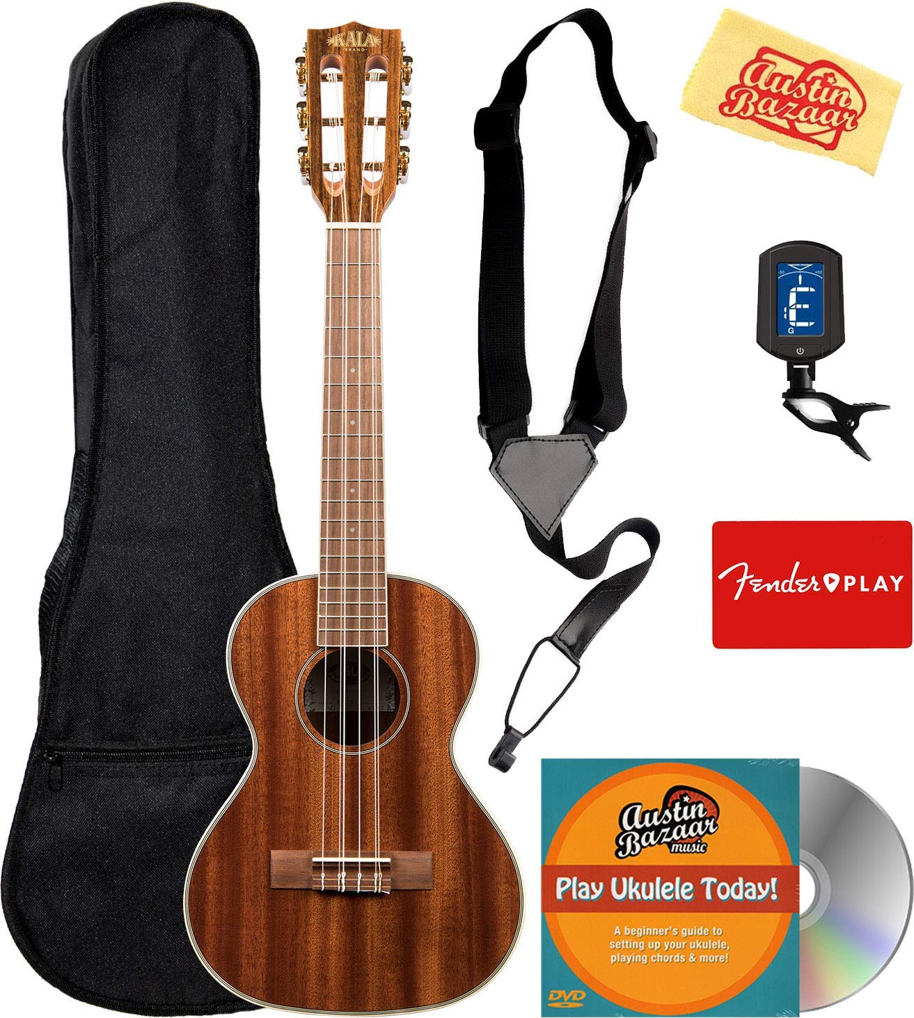 Kala KA-6 Mahogany 6-String Tenor Ukulele Bundle Kala KA-6 Mahogany 6-String Tenor Ukulele Bundle 