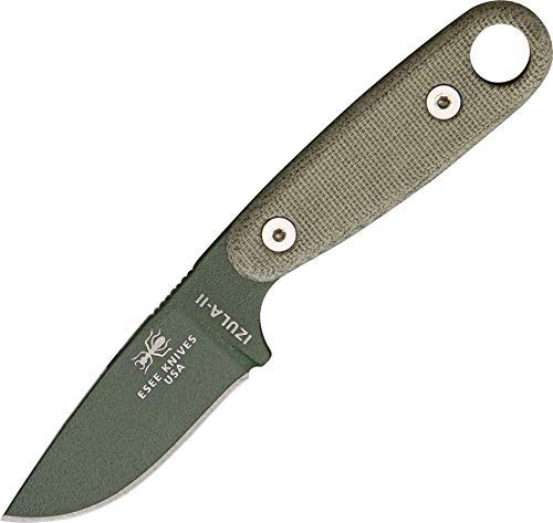ESEE Knives Izula-II Fixed Blade Knife, w/Micarta Handle,Molded Sheath ESEE Knives Izula-II Fixed Blade Knife, w/Micarta Handle,Molded Sheath