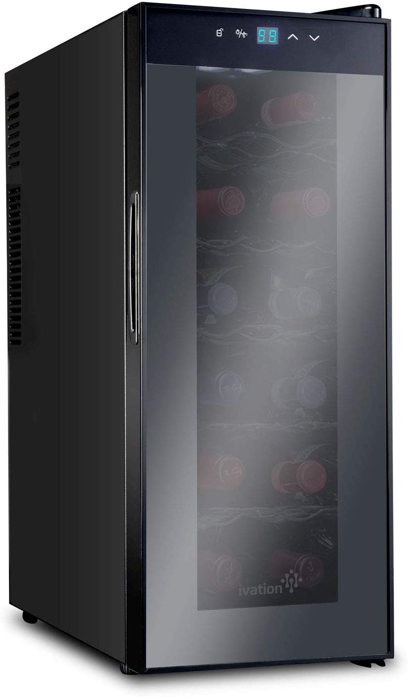 Ivation 12 Bottle Thermoelectric Red And White Wine Cooler Ivation 12 Bottle Thermoelectric Red And White Wine Cooler