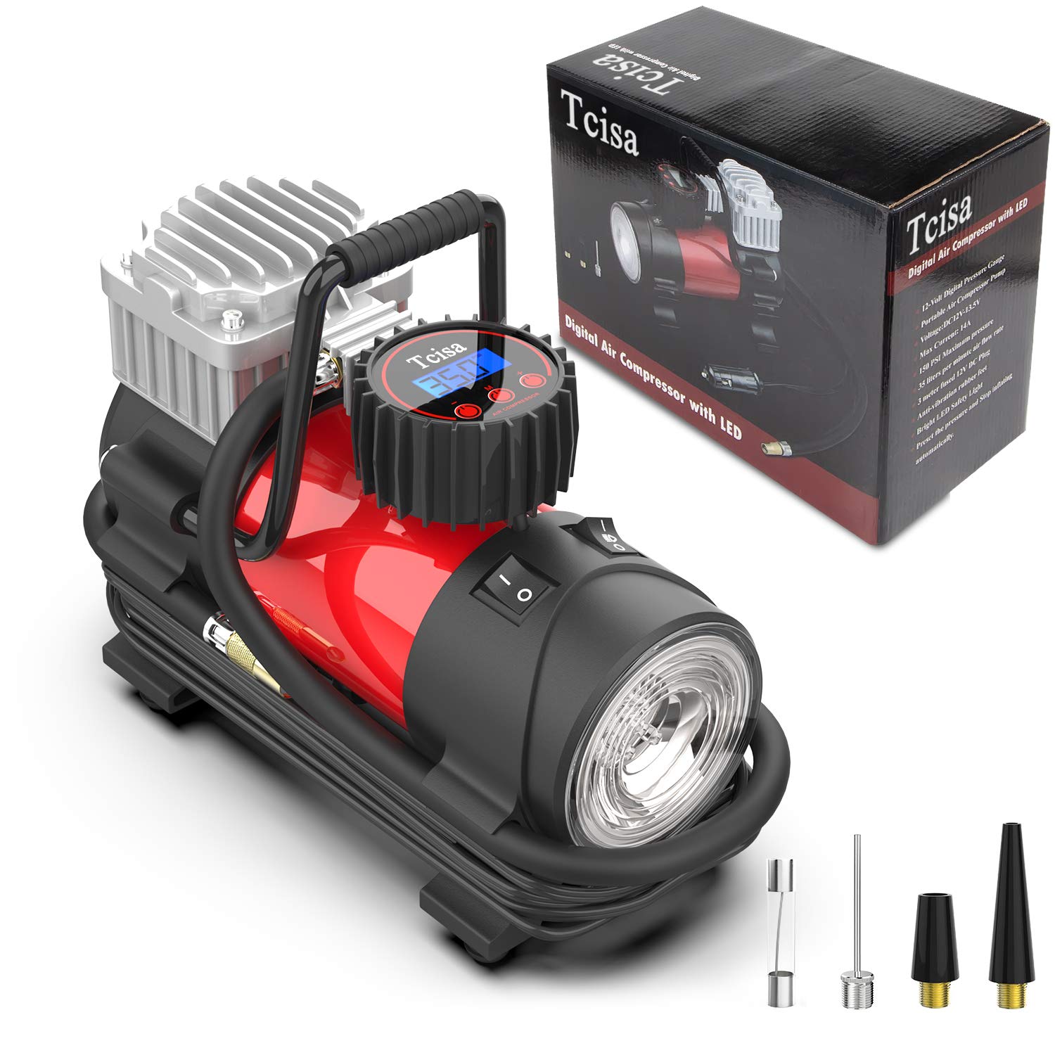Tcisa 12V DC Portable Air Compressor Pump