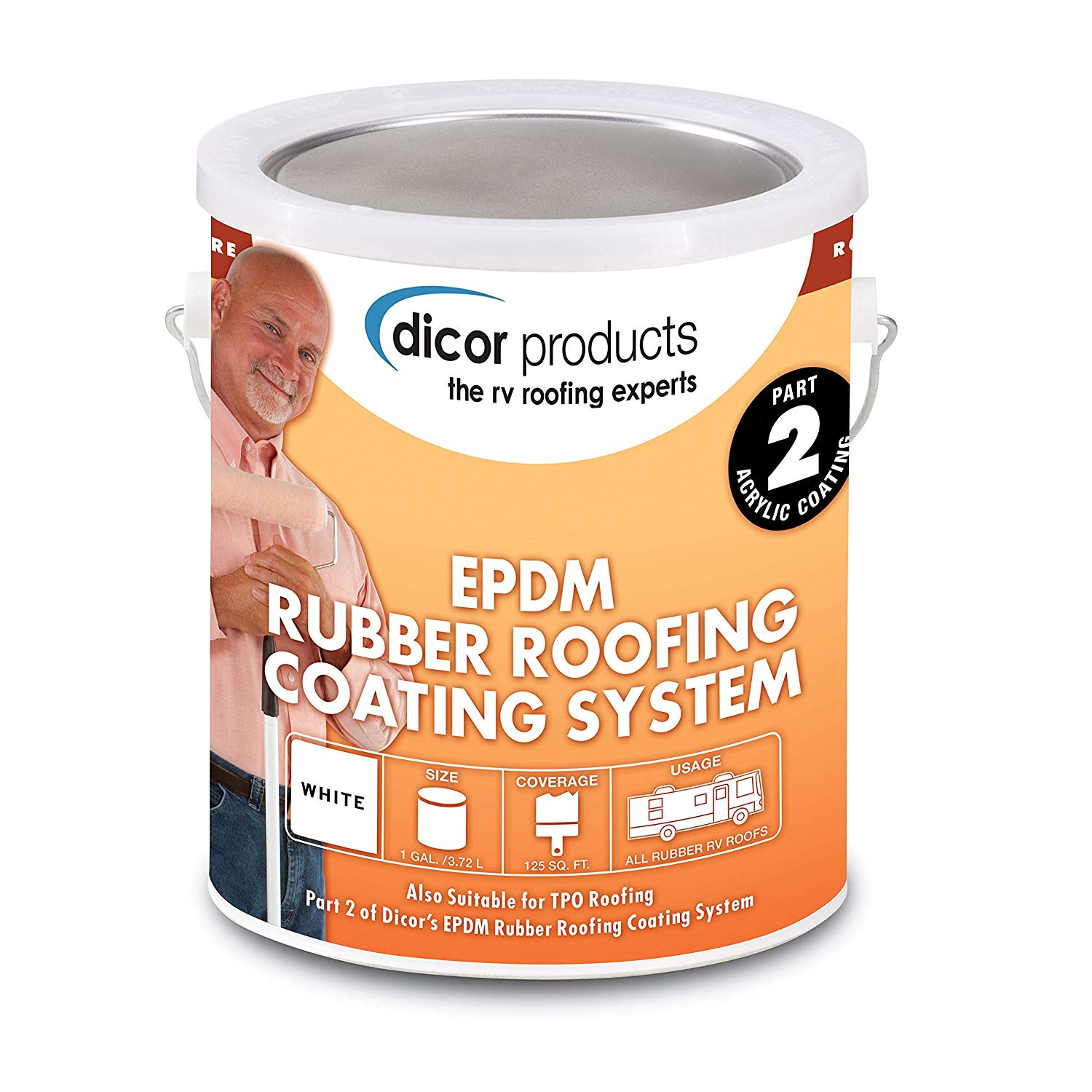 Dicor RPCRC1 White EPDM Rubber Roof Coating Dicor RPCRC1 White EPDM Rubber Roof Coating