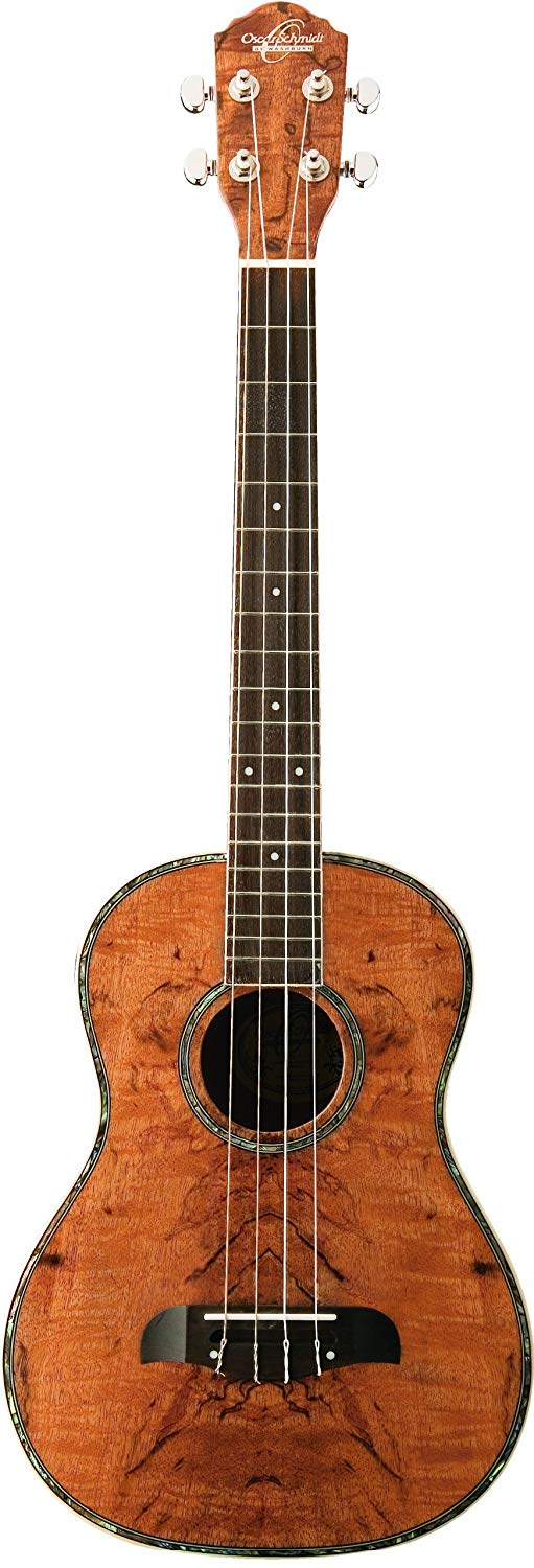Oscar Schmidt OU57 Spalted Mango Baritone Ukulele.
