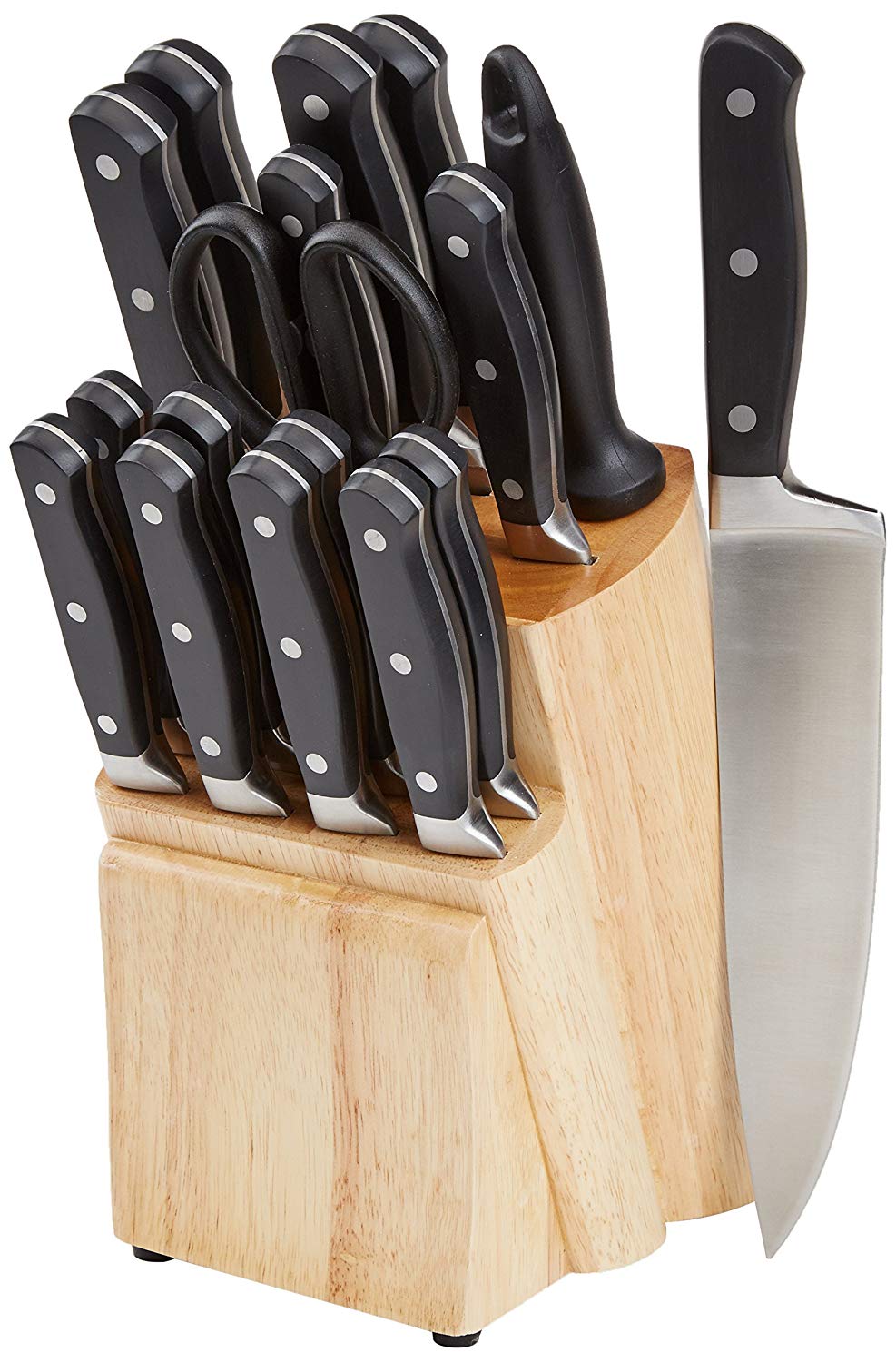 AmazonBasics Premium 18-Piece Knife Block Set AmazonBasics Premium 18-Piece Knife Block Set