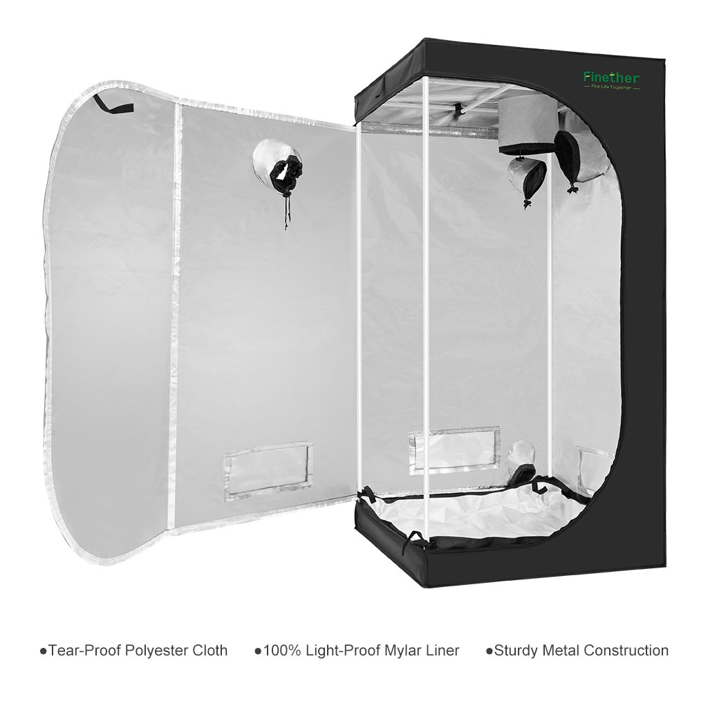 Finether Grow Tent Mylar Hydroponic Plant Growing Tent. Finether Grow Tent Mylar Hydroponic Plant Growing Tent.