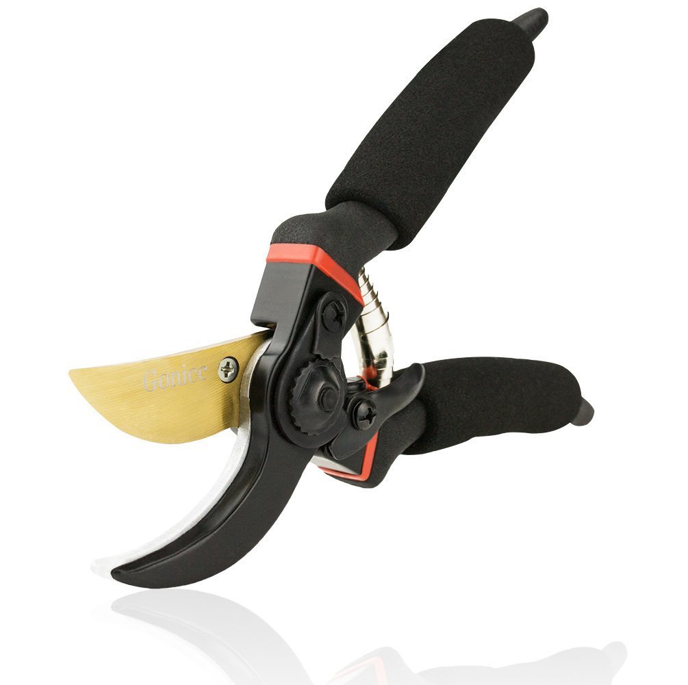 Gonicc 8" Professional Premium Titanium Bypass Pruning Shears (Gpps-1003)