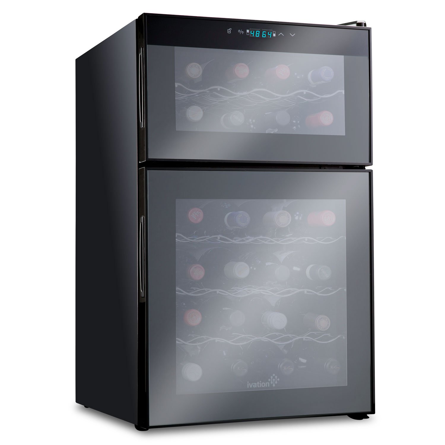 Ivation 24 Bottle Dual Zone Thermoelectric Red & White Wine Cooler Ivation 24 Bottle Dual Zone Thermoelectric Red & White Wine Cooler