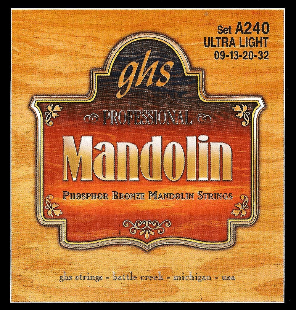 Ghs Strings A240 Phosphor Bronze Mandolin Strings, Loop End, Ultra Light Ghs Strings A240 Phosphor Bronze Mandolin Strings, Loop End, Ultra Light