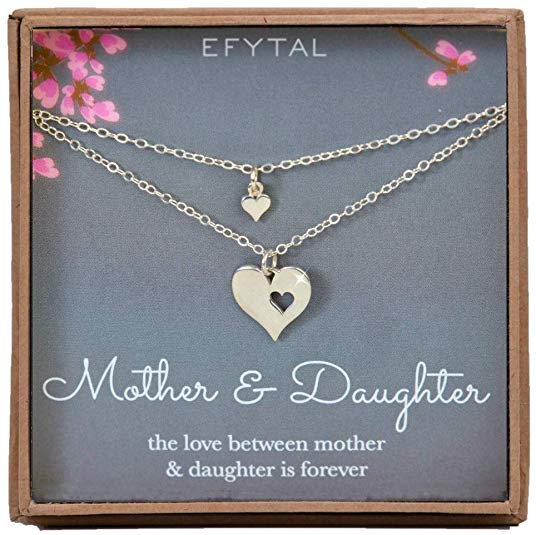 EFYTAL Cutout Heart Necklace Set of Two EFYTAL Cutout Heart Necklace Set of Two