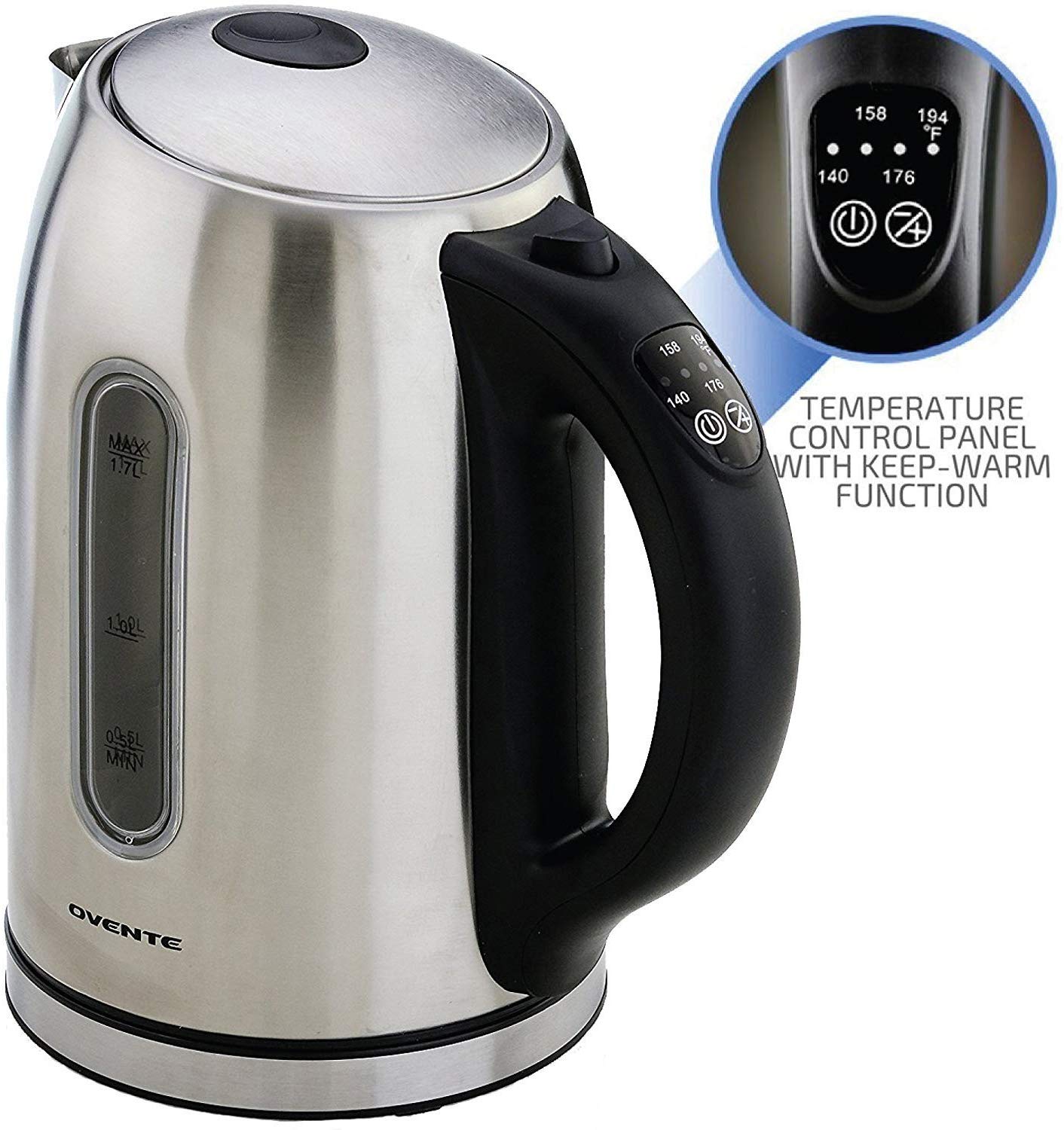 Electric Kettle Ovente KS88S Stainless Steel Electric Kettle Ovente KS88S Stainless Steel