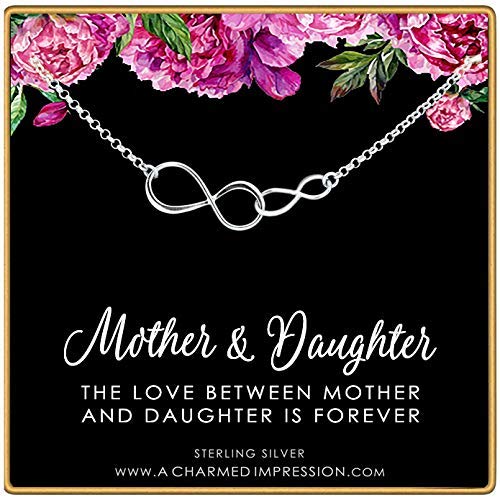 Sterling Silver Double Infinity Mother and Daughter Necklace Sterling Silver Double Infinity Mother and Daughter Necklace