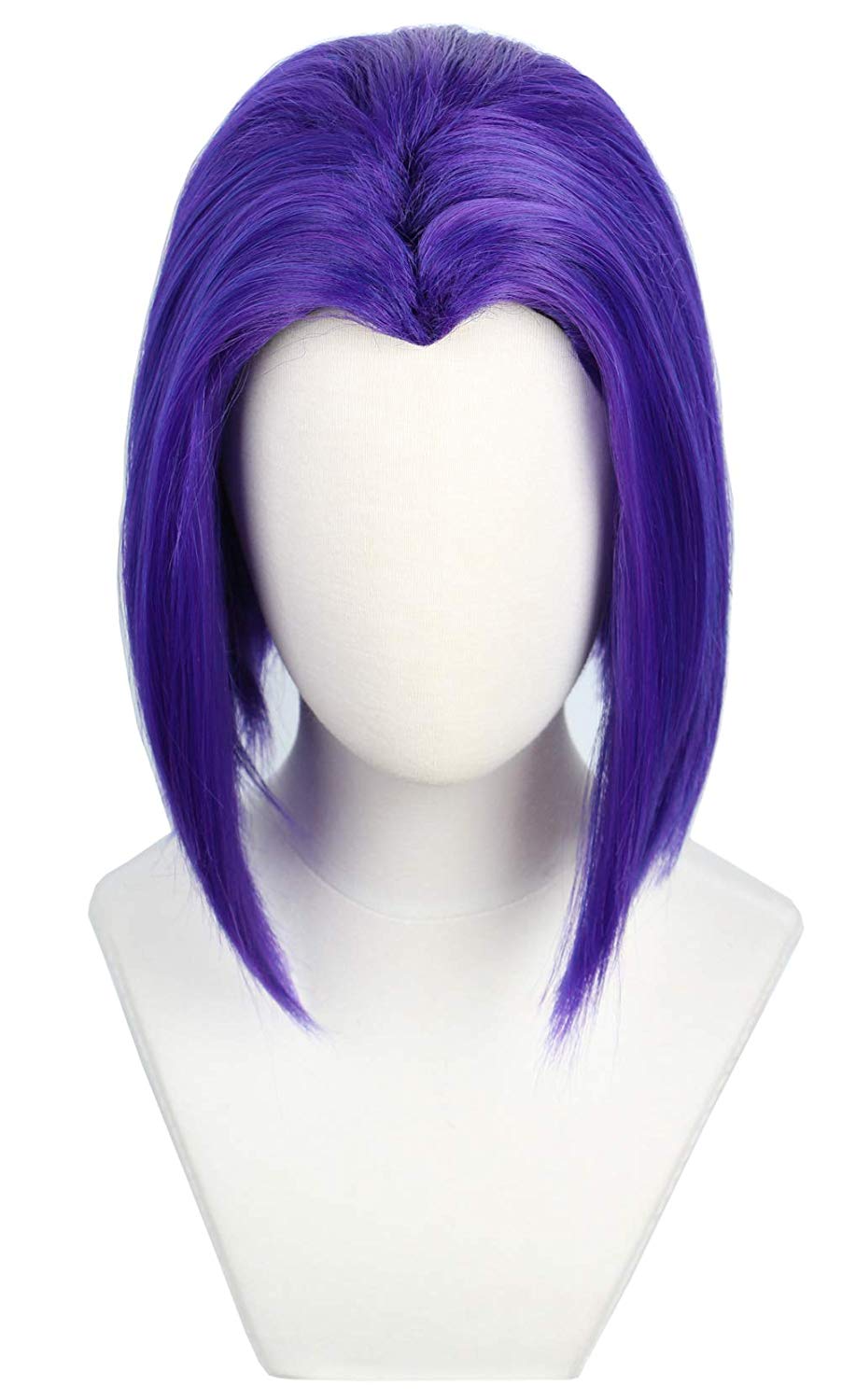 Codeven Short Purple Hair Wigs Halloween Costume Cosplay Wig Codeven Short Purple Hair Wigs Halloween Costume Cosplay Wig