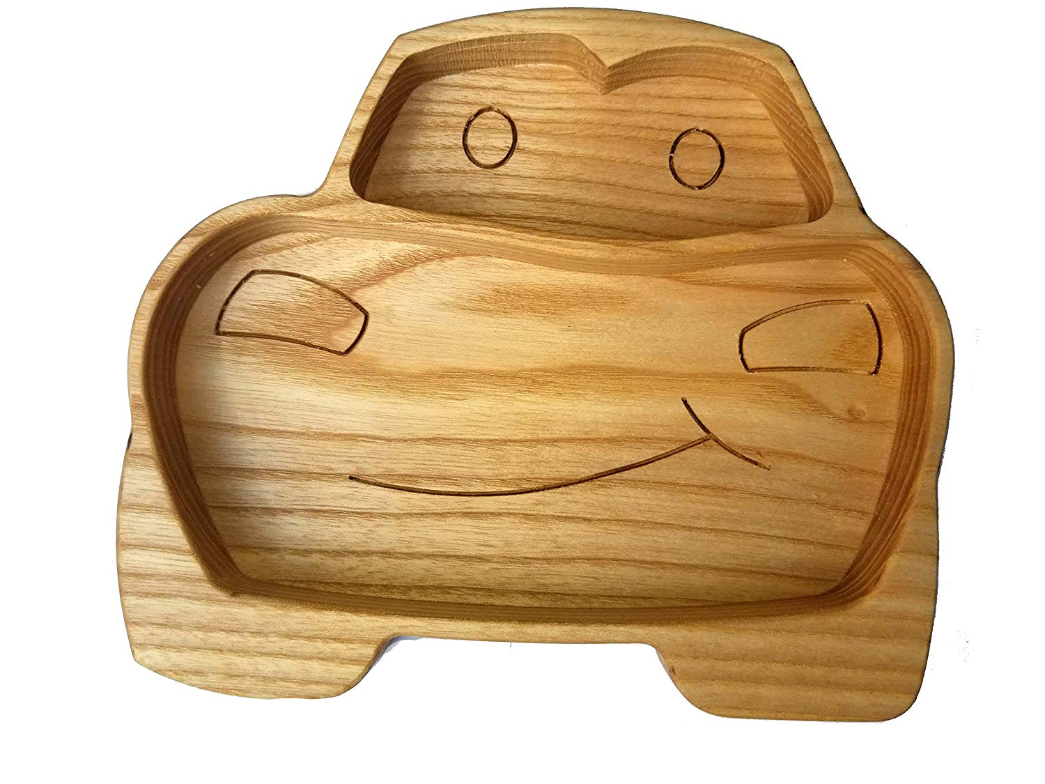 Organic Wooden Toddler Plate With Suction