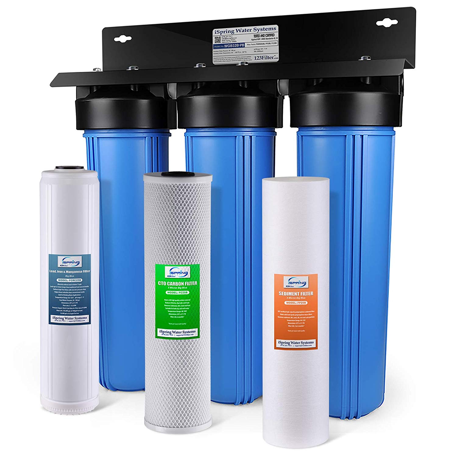 Ispring Wgb32b-pb 3-stage Whole House Water Filtration System Ispring Wgb32b-pb 3-stage Whole House Water Filtration System