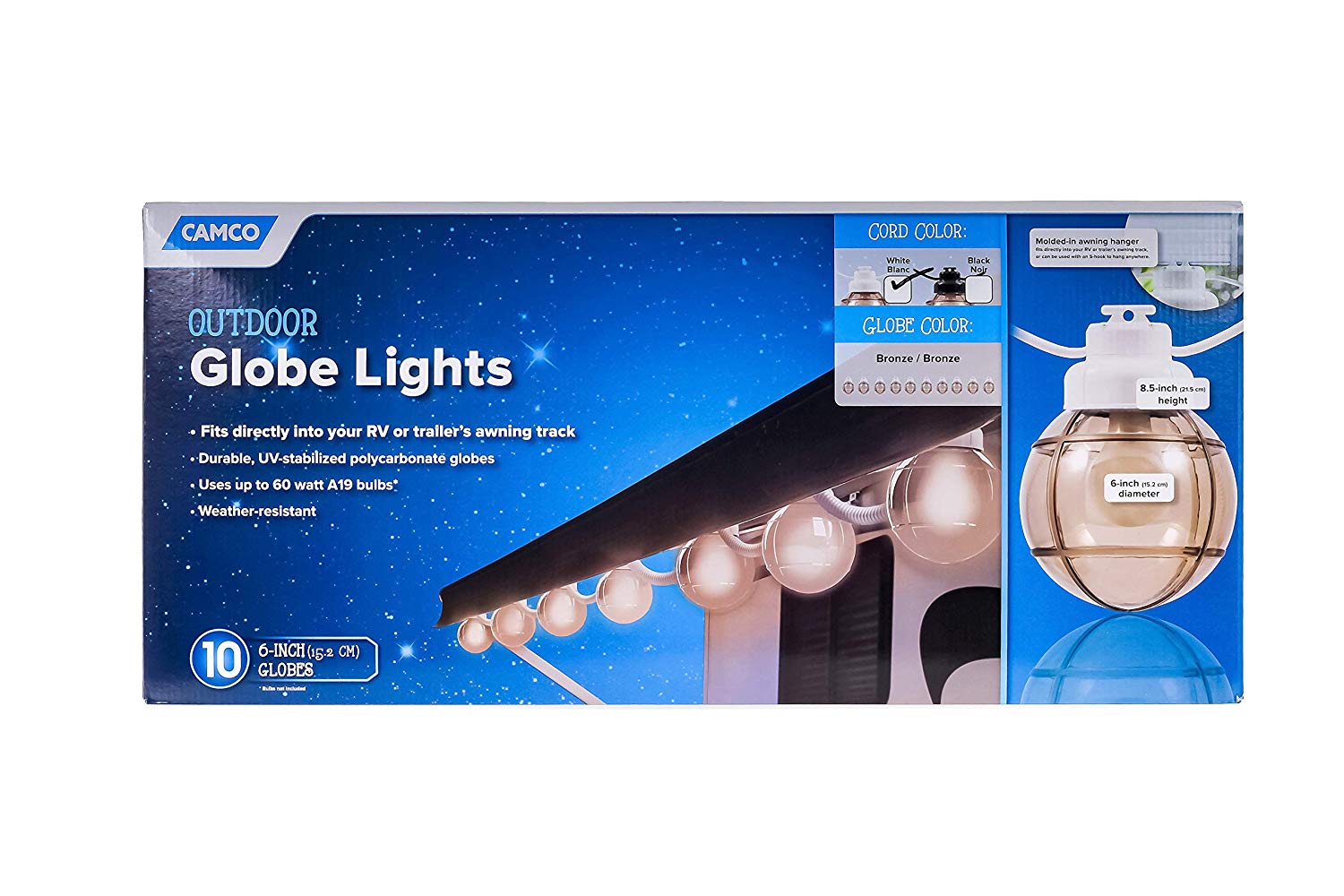 Camco 42751 Decorative Rv Awning Globe Lights Camco 42751 Decorative Rv Awning Globe Lights