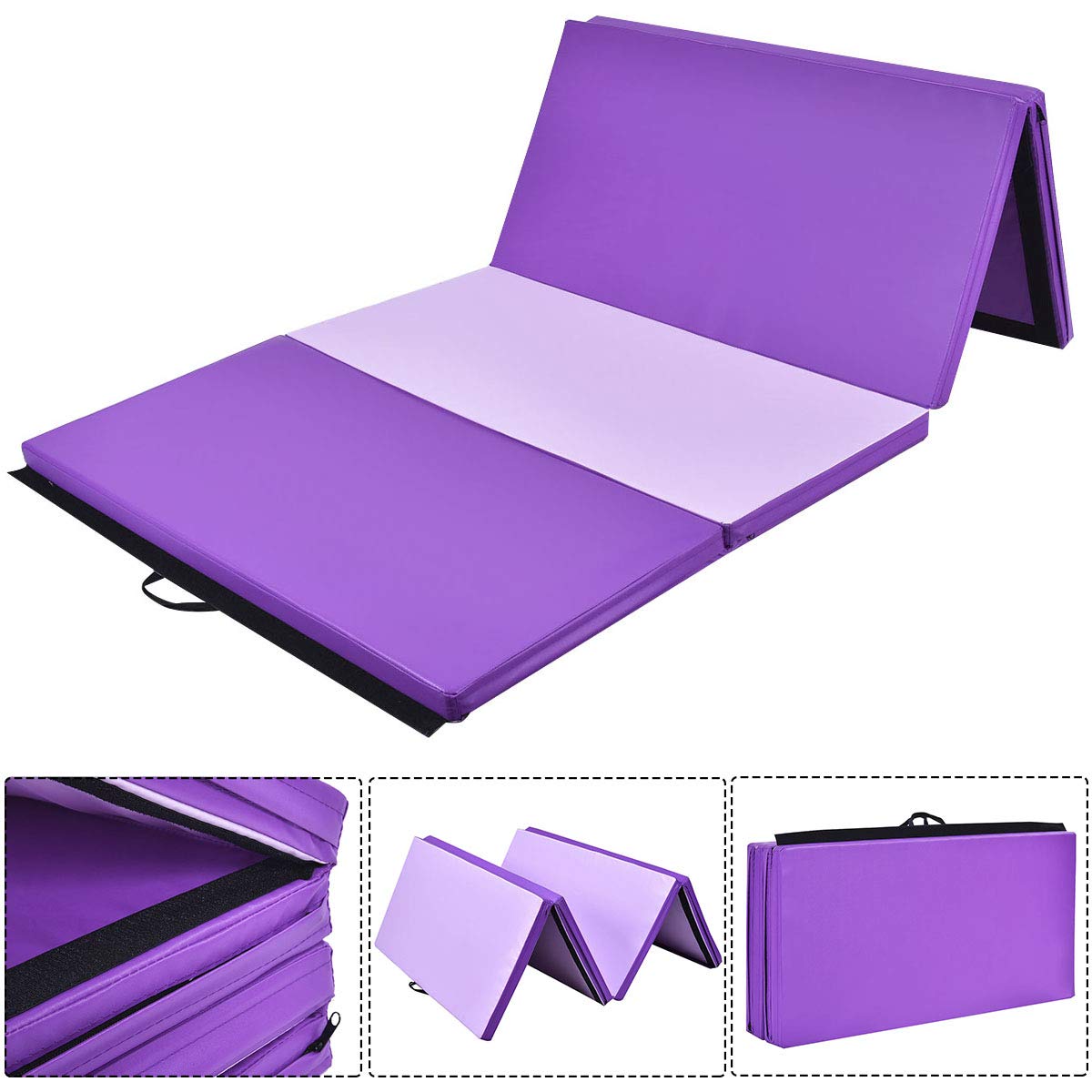 Giantex Gymnastics Mat, Folding Anti-tear Gymnastics Panel Mats Giantex Gymnastics Mat, Folding Anti-tear Gymnastics Panel Mats