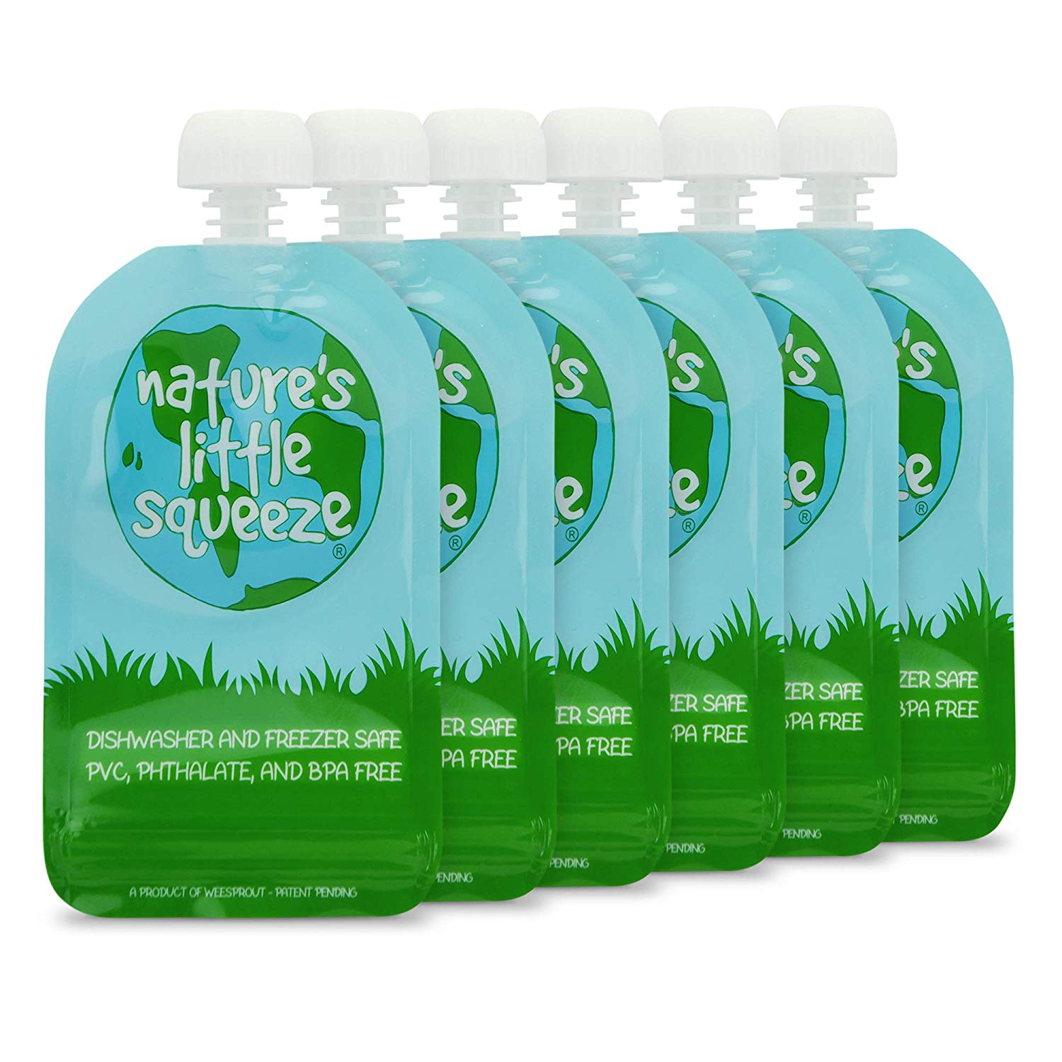 Weesprout Double Zipper Reusable Food Pouch