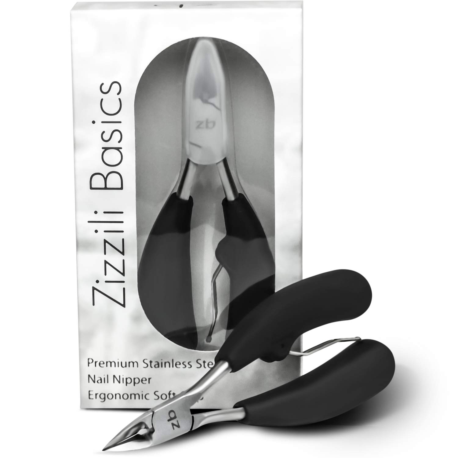Zizzili Basics Toenail Clippers for Ingrown or Thick Toenails - Large Handle for Easy Grip + Sharp Stainless Steel - Best Nail Clipper & Pedicure Tool for Seniors - Maintain Healthy Nails with Ease.