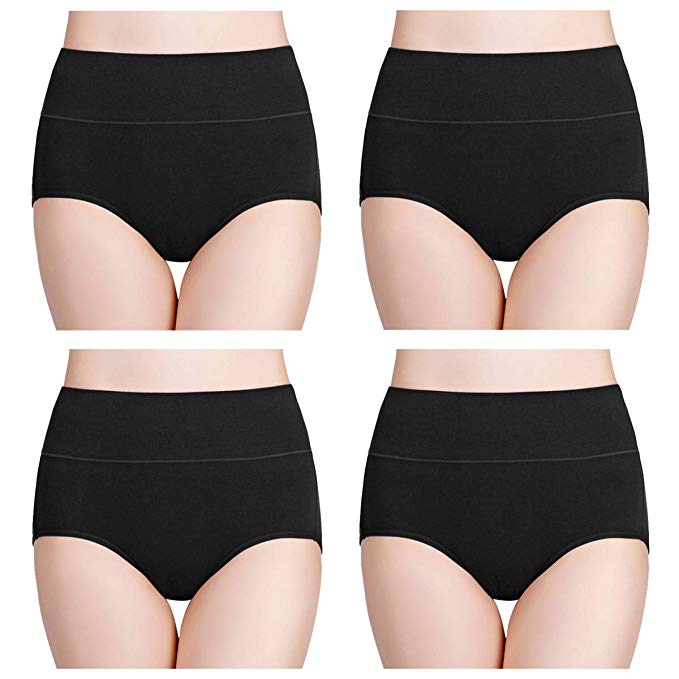 Wirarpa Women's Cotton Underwear, High Waist Briefs, No Muffin Top Ladies Stretch:
