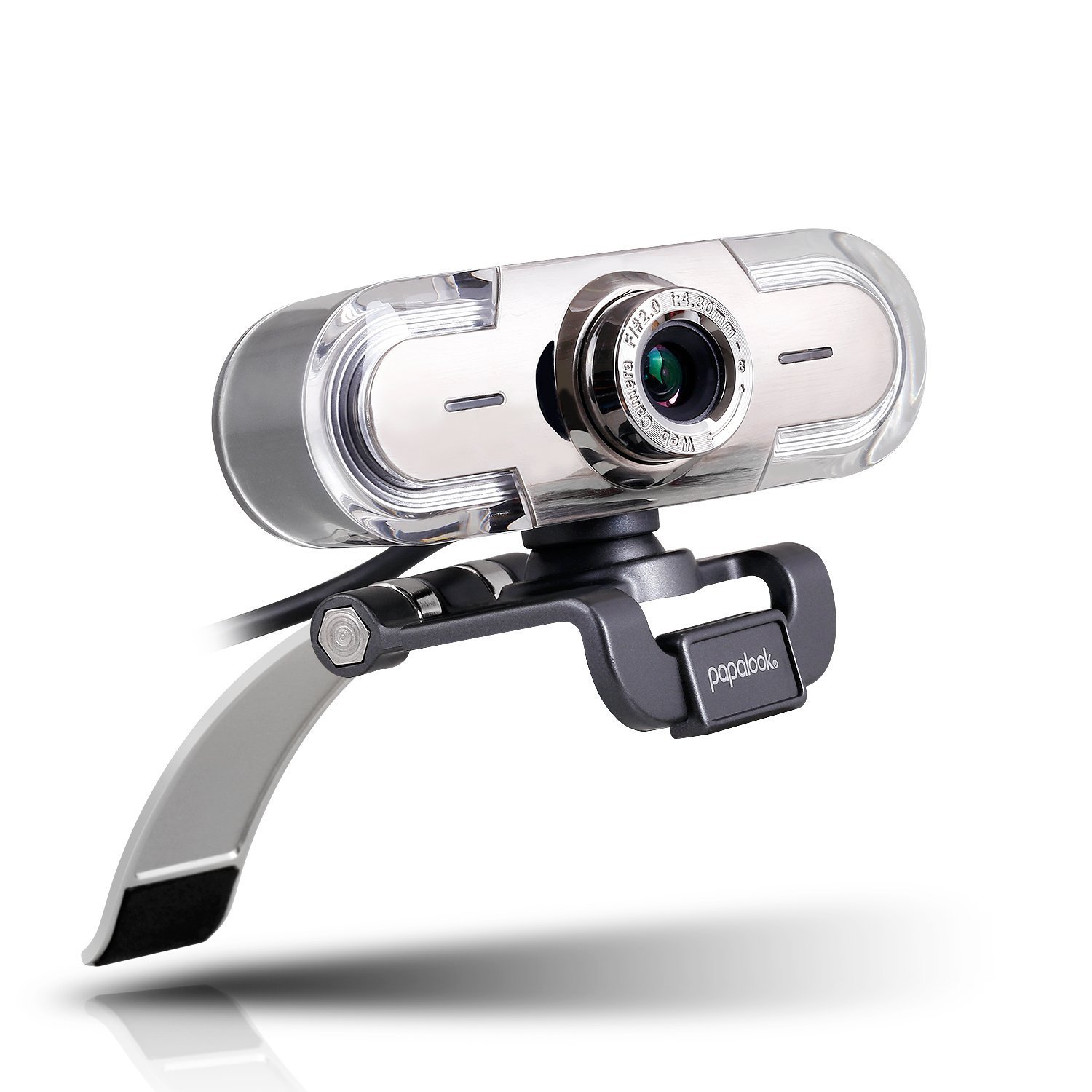 PAPALOOK, PA452 HD Web Camera with Mic & Colorful LED Lights