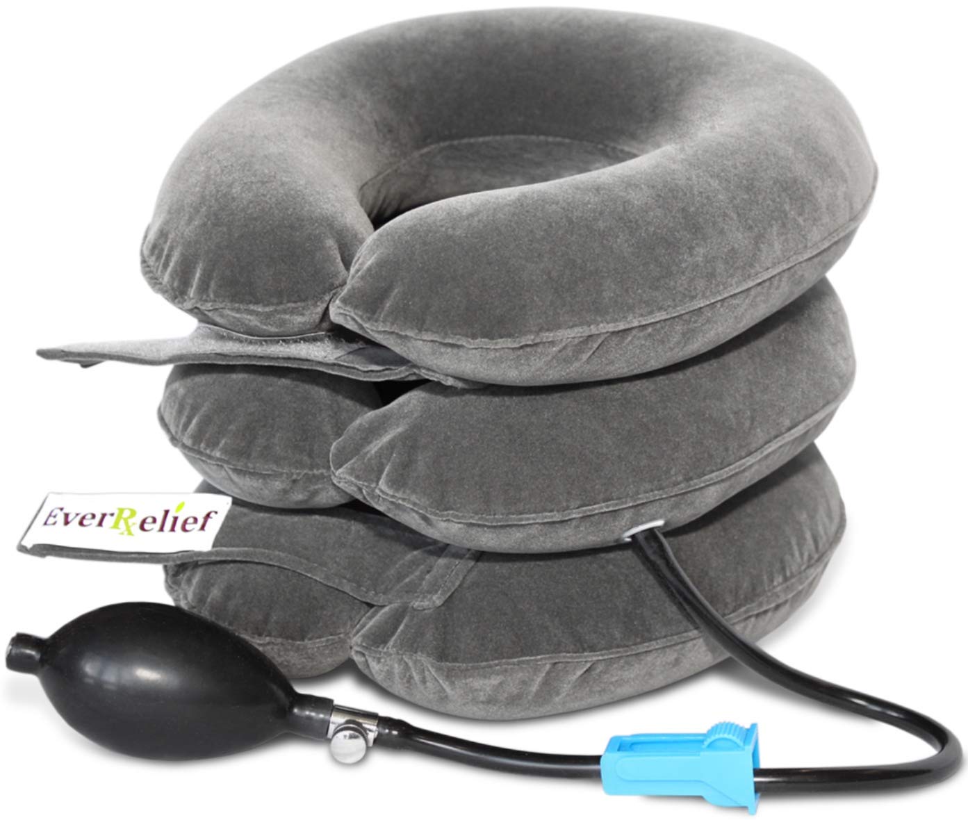 Cervical Neck Traction Device by EverRelief - Inflatable & Adjustable Cervical Neck Traction Device by EverRelief - Inflatable & Adjustable