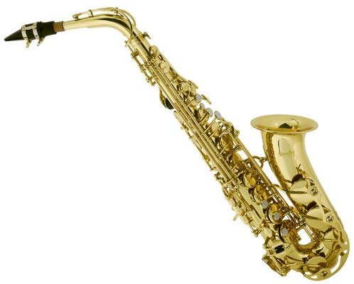  Mendini by Cecilio MAS-L+92D+PB Gold Lacquer E Flat Alto Saxophone 