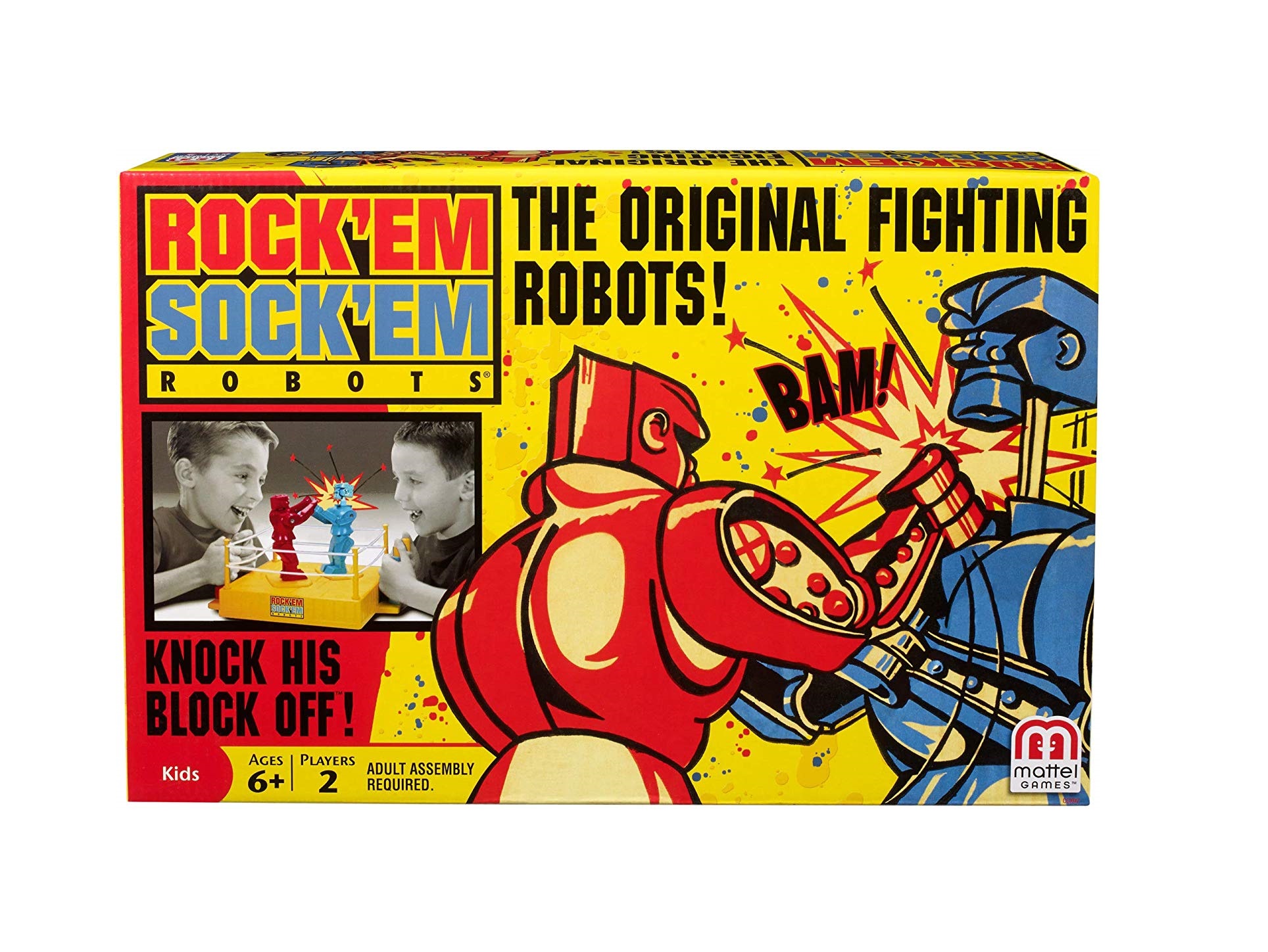 Mattel Games Rock 'em Sock 'em Robots Game