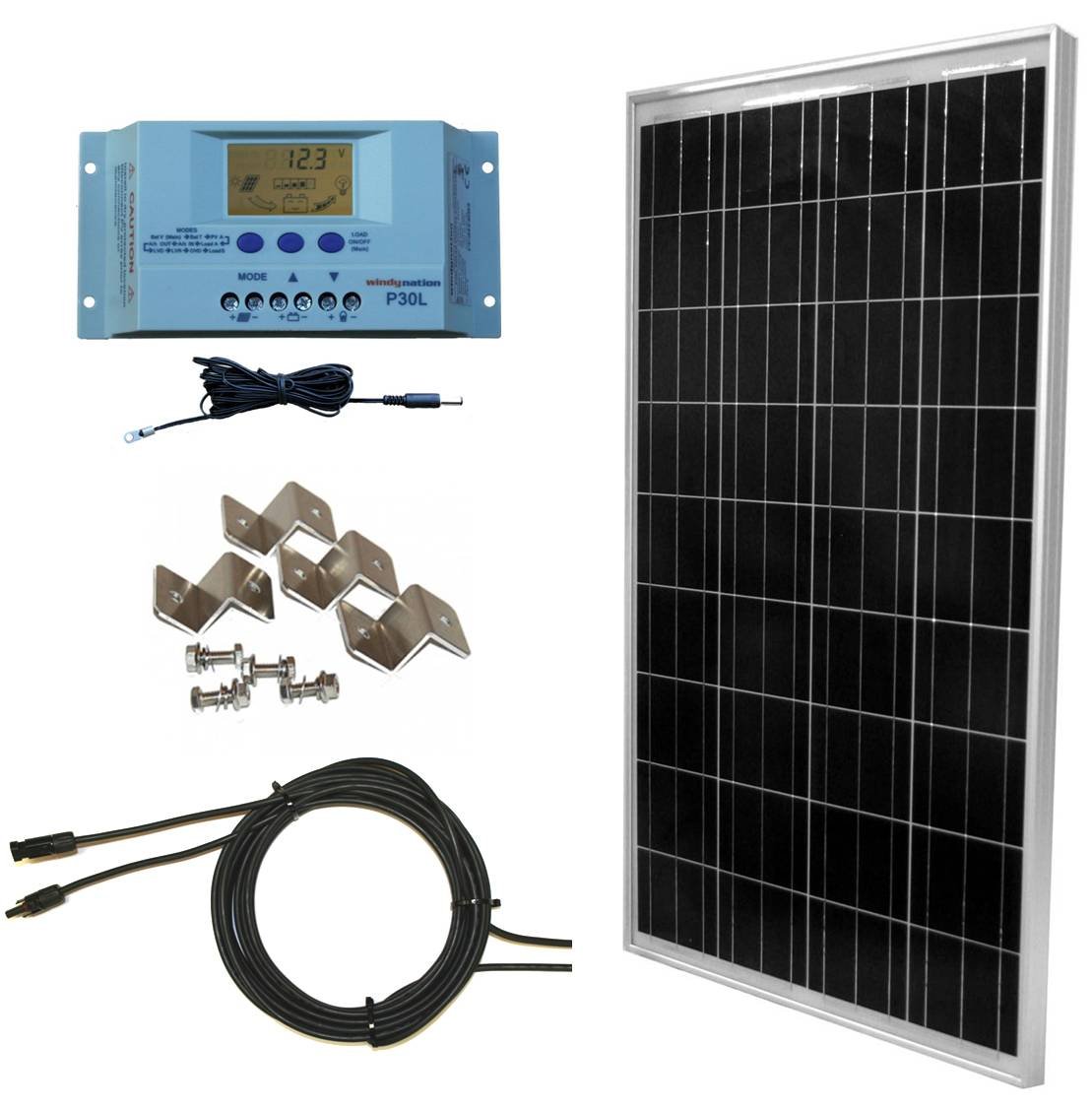  WindyNation 100 Watt Solar Panel