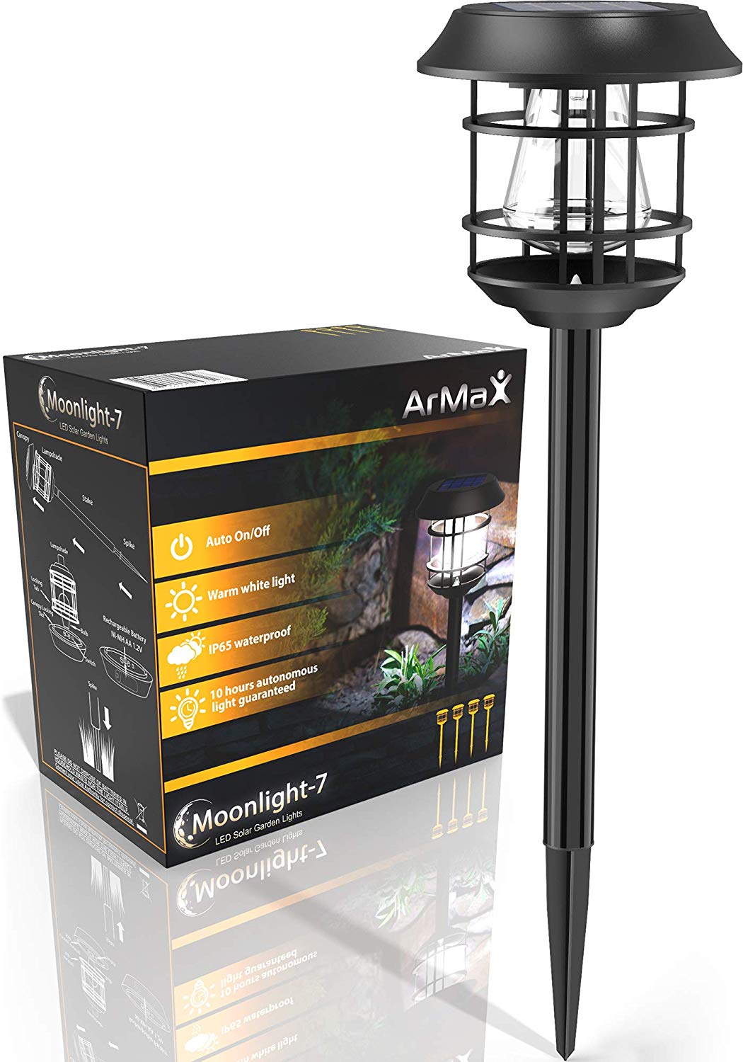 ArMax-Tech, LED Solar Garden Outdoor Lights