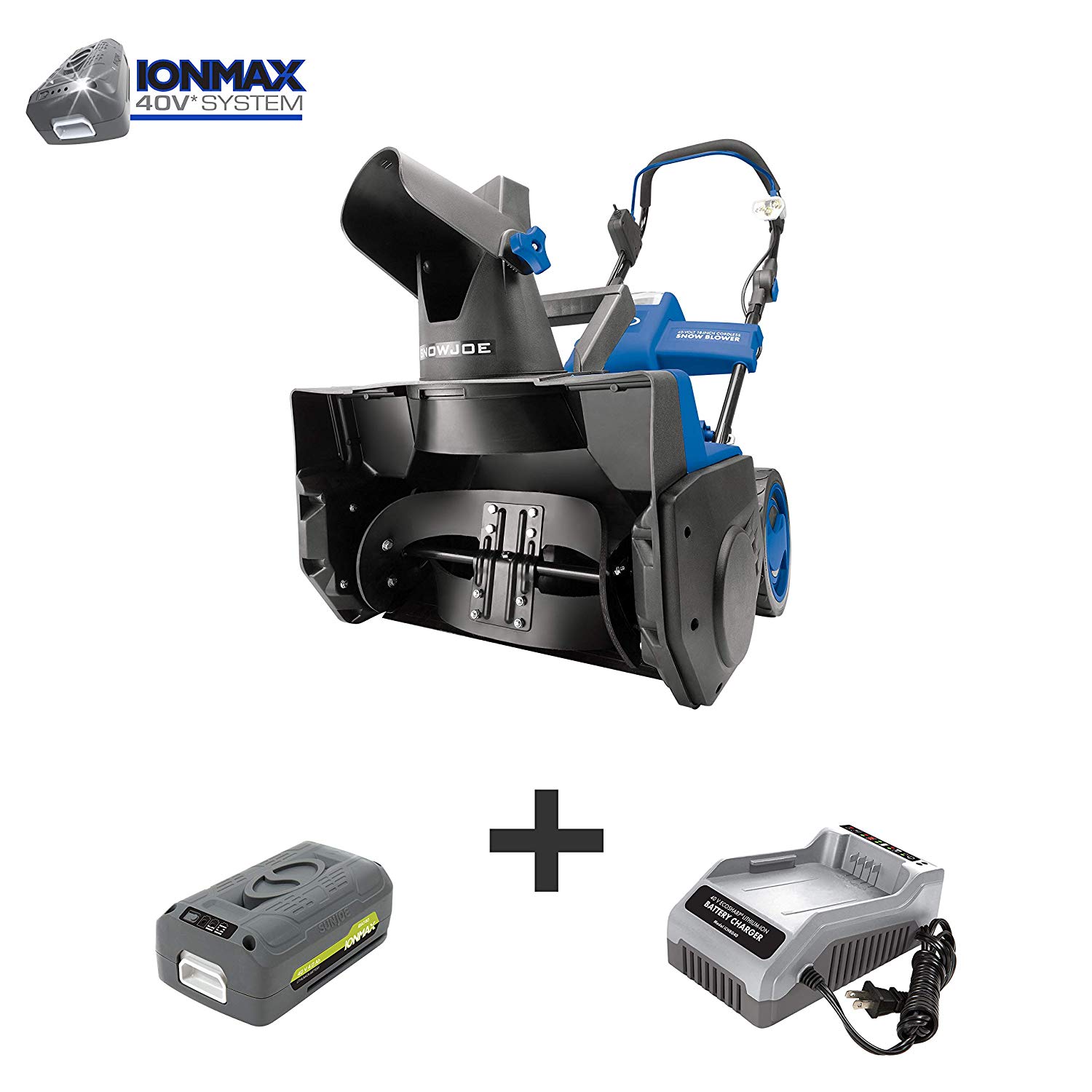Snow Joe Ion18sb 18-inch 40 Volt Cordless Brushless Single Stage Snow Blower