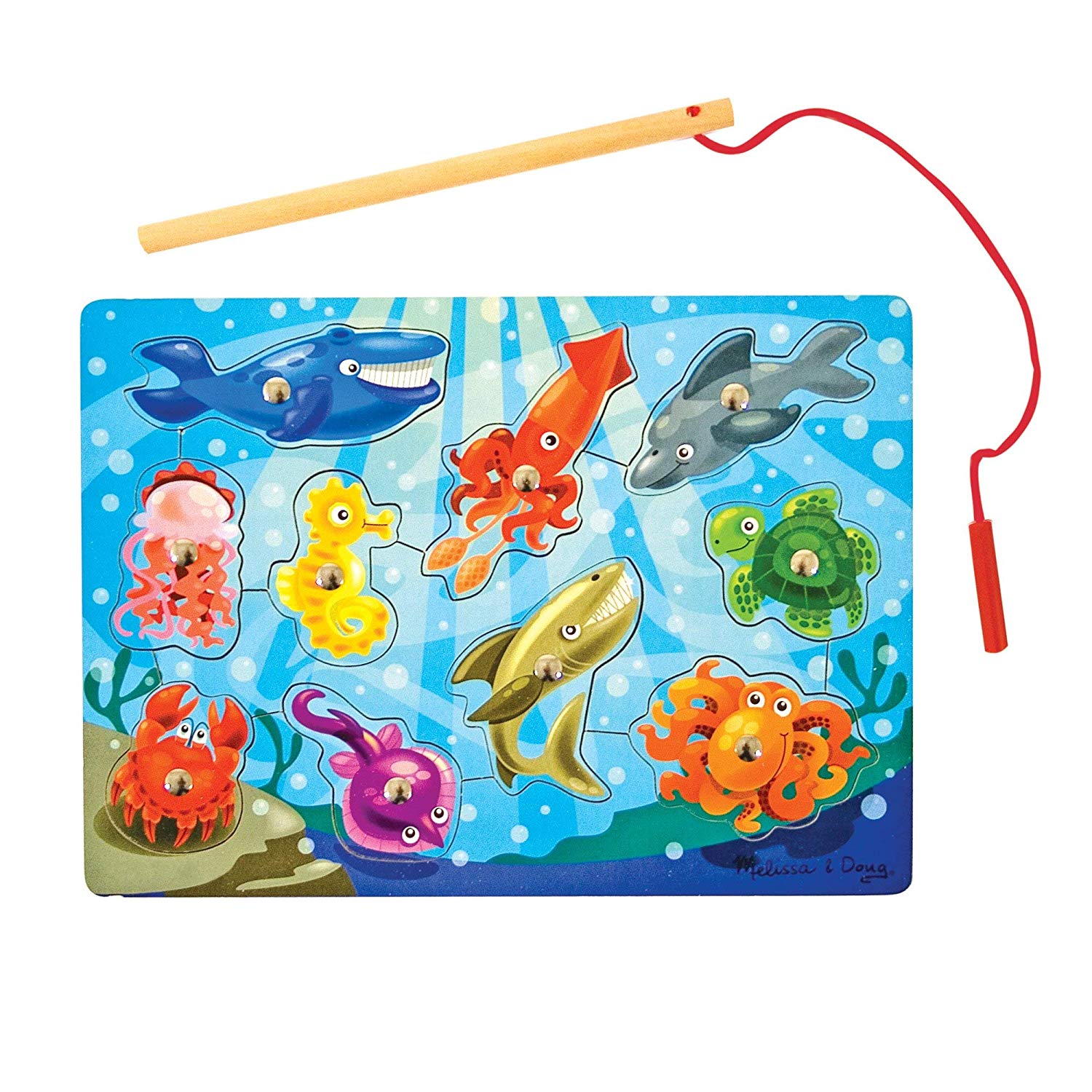 Melissa & Doug Magnetic Wooden Fishing Game